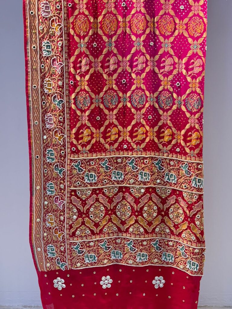 Pure jorget bandhani dupatta
