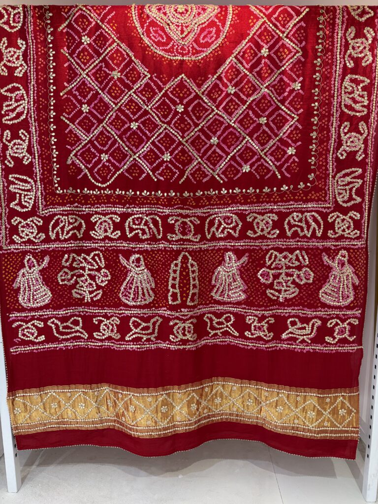 Pure gajji bandhej dupatta