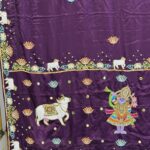 Kanha ji figure hand work dupatta