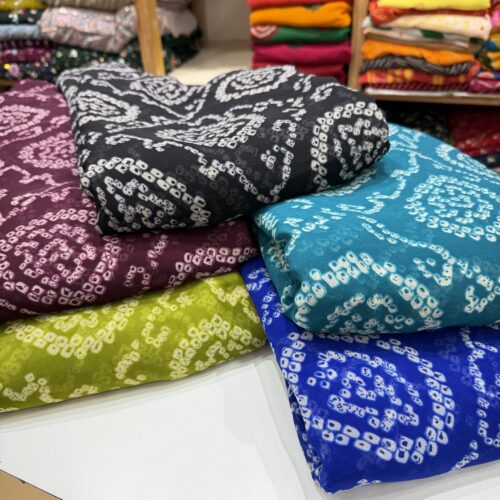 Georgette Bandhani Print Fabric