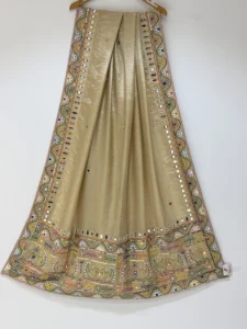 Gold Tissue Hand Work Dupatta