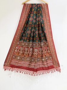 Printed Patola Dupatta with Handwork