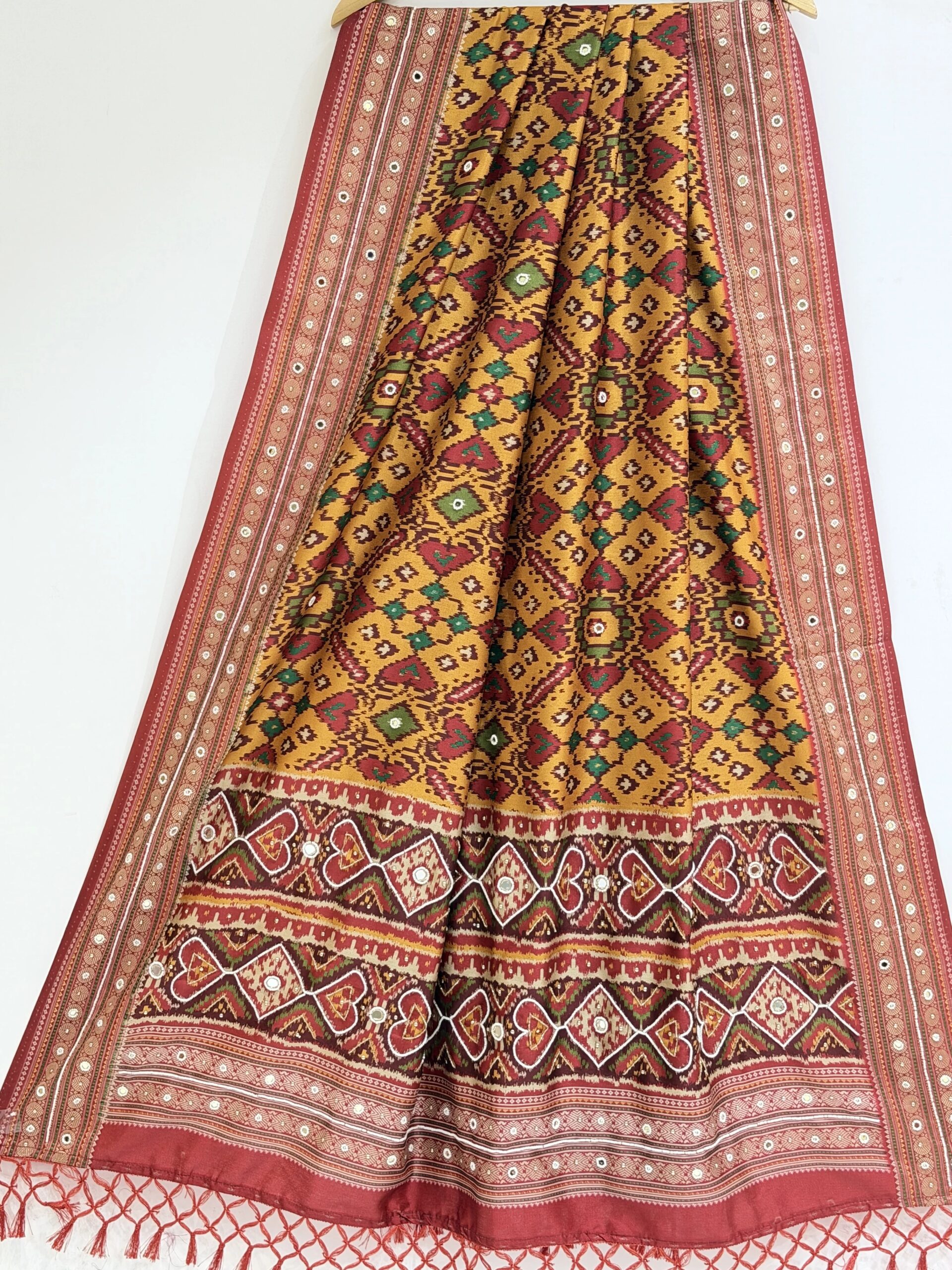 Printed Patola Dupatta with Handwork
